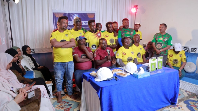 Babul Keyer Building Fundraising Campaign with Ethiopian Coffee FC Supporters